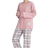 Generisch Schlafanzug Damen Pyjamas Set Langarm Nachtwäsche Set Zweiteiliger...