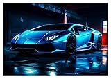 Fototapete Auto Sportwagen 3D Effekt Gaming Kinderzimmer Junge - inkl. Kleister - für...