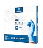 Kemes Nitrilhandschuhe M Blau 100 Stück Latexfrei Puderfrei Einweghandschuhe...