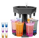 Alihoo 6 Schnapsglasspender und -halter, Shot Dispenser Six Ways, Bar Shot Dispenser,...