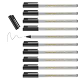 edding 89 - Fineliner - schwarz - 10 Stifte - extrafeine Rundspitze 0,3 mm -...