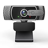 Webcam,Webcam mit Mikrofon,1080P Kamera mit Abdeckung,USB 2.0 Plug&Play,Webcam für pc und...