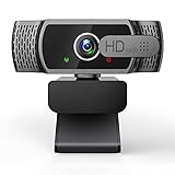 Webcam,Webcam mit Mikrofon,1080P Kamera mit Abdeckung,USB 2.0 Plug&Play,Webcam für pc und...