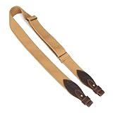 TOURBON Gewehrriemen aus 3,9 cm Gurtband und Leder, Verstellbarer...