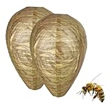 Wespennest Attrappe 2er Set – Realistische Hornissennest Nachbildung,...