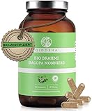 QIDOSHA® Brahmi Kapseln Bio, VERGLEICHSSIEGER*, 180 Stk im Apothekerglas, 2,5% Bacoside,...