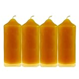4 Stk.Kerzenstumpen 115/45mm 100% Bienenwachs Stumpen Bienenwachskerzen Adventskerzen...