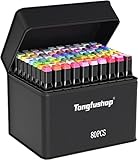 Tongfushop 80 Marker Set, 1 Sekunde Schnell Trocknende Alkohol Marker, Manga Stifte das...