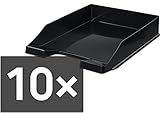 HAN 1027 Briefablage KLASSIK, DIN A4/C4, stapelbar, stabil, modern (schwarz /...