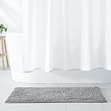 Amazon Basics - Badteppich, Hochflor, rutschfest, Mikrofaser, Badezimmer, 53 x...