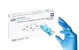 SeraMed Nitrilhandschuhe puderfrei Einmalhandschuhe 100 Stück blau Größe M
