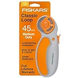 Fiskars Rollmesser Ø 45 mm, Mit Komfortgriff, Titankarbid, Orange/Weiß,...