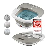 TZS First Austria - Fußsprudelbad Fußmassagegerät klappbar 450W mit 3 Aufsätzen & 8...