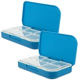 ibasenice 2 Stück Tragbare Tablettenbox Fächer aus Lebensmittelechtem Material Kompakt...