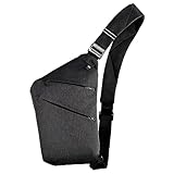 BROADREAM Umhängetaschen Herren - Anti-Diebstahl Sling Chest Crossbody Bag, Wasserfeste...