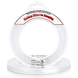 Acejoz 200m Angelschnur Auf Spule, 0,45mm Transparent Nylonschnur Tragkraft...