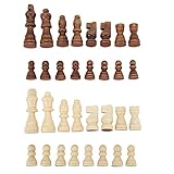 Schachstücke, Schach 32pcs Internationale Schachstücke Dual Farbe Holz Schach Holz...