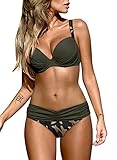 Dokotoo Damen Bikini Set Sexy Push Up Badeanzug Zweiteilige Bademode Swimsuit...