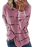 GOLDPKF Sweatshirts Damen Karierte Jacke Damen Mode Langarm Hoodie Hybrid Color...