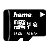 Hama microSD | microSDHC | microSDXC Karte 16GB 80MB/s Übertragungsgeschwindigkeit Class...