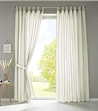 Gardinenbox 2er Set Vorhänge Schal Schlaufen »Berlin« HxB 225x140 cm Creme...