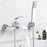 Badewannenarmatur mit Brause, Wannenarmatur Chrom, Mischbatterie Badewanne mit...