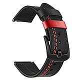 TRUMiRR Ersatz für Amazfit GTR 2e Leder Armband, 22mm Doppelfarbe Echtes Leder...