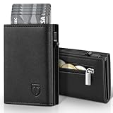 TENBST Geldbörse Herren, Slim Wallet Geldbeutel mit Münzfach & RFID Schutz, Leder...