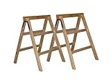 2er Set Massiver Holz-Arbeitsbock oder Tapezierbock 2-sprossig - Sägebock - Klappbock -...