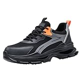 Sicherheitsschuhe Herren Wasserdicht Arbeitsschuhe Anti-Smashing Stahlkappenschuhe Leicht...