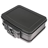 HMF 250437 Feuerfeste Wasserdichte Dokumentenbox mit Zahlenschloss | DIN A4 |...