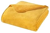 WOHNWOHL Kuscheldecke 150x200cm • weiche Tagesdecke • Sofadecke • Wohndecke •...