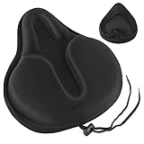 MSDADA 29 x 26cm Sattelbezug Memory Foam Fahrrad für Herren und Damen, Weicher Bequem...