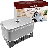 BROWIN® Edelstahl Tischräucher-Set mit Thermometer 330006 | rostfrei | Tischräucherofen...