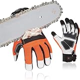 Vgo... 1 Paar EN381-7, Klasse 1, 20m/s, Kettensägenschutzhandschuhe, Schnittschutz, hohe...