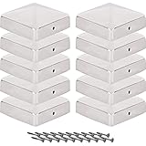 Pfostenkappen 9x9 cm - 10 Stück, 90x90 mm, Edelstahl Zaunpfosten/Zaunpfosten Metall,...