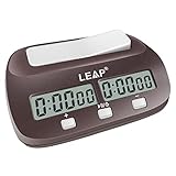 LEAP Schachuhr Timer für Schach und 2 Spieler Brettspiel mit Bonus (Fisher) und...