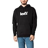 Levi's Herren Afslappet grafisk po plakat hættetrøje kaviar Sweatshirt,...