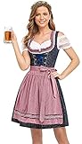 BENNIES Dirndl Damen midi Trachtenkleid Damen Trachtenrock Trachtenmode Kleid Dirndlbluse...
