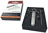 Grillfürst Profi Marinierspritze aus Edelstahl - 60ml - Set mit 3 Nadeln -...