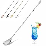 YFWOOD Cocktail-Mischlöffel aus Edelstahl, Barlöffel, langer Griff, langer...