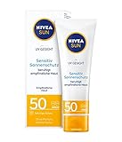 NIVEA SUN UV Gesicht Sensitiv Sonnencreme LSF 50+ (50 ml), Gesichtscreme mit LSF...