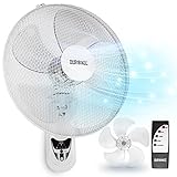 Duronic FN55 WE Wandventilator 60W | Durchmesser 40 cm | Ventilator mit Timer und...