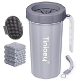 Tinioey Pfotenreiniger für Große Hunde mit Griff | Inkl.4 Hundehandtücher und...