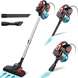 INSE 600W Stielstaubsauger mit Kabel, 18KPA Handstaubsauger mit Kabel 6M, 3-in-1...