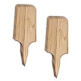 50 Stück Holz-Bambus-Pflanzenetiketten, umweltfreundlich, T-Typ, wasserdicht,...