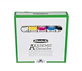 Schmincke - AKADEMIE Gouache, 5 x 20 ml-Tuben, 72 205 097, 5 Grundfarben im...