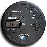 Lenco CD-300 - Tragbarer CD-Player Walkman - Bluetooth Diskman - CD Walkman - MP3 Funktion...