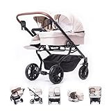 ZEKIWA Geschwisterwagen 3 in 1 [+ SPORTWAGENAUFSATZ] Zwillingswagen 3 in 1, Gestell...