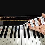 Klavier Keyboard Aufkleber, Klaviertastatur Aufkleber in Voller Größe 88...